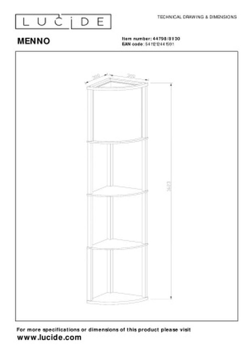 Lucide MENNO - Stojacia lampa - 1xE27 - Čierna